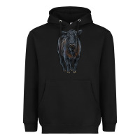 Black black angus cattle Heavyweight Hoodie - RanaPortraitStore