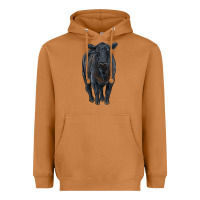 Meerkat black angus cattle Heavyweight Hoodie - RanaPortraitStore