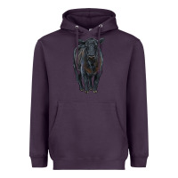 Plum black angus cattle Heavyweight Hoodie - RanaPortraitStore
