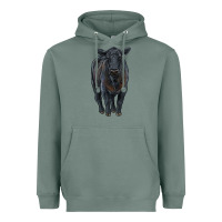 Sage black angus cattle Heavyweight Hoodie - RanaPortraitStore