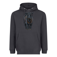 Smoke black angus cattle Heavyweight Hoodie - RanaPortraitStore