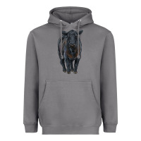 Storm black angus cattle Heavyweight Hoodie - RanaPortraitStore