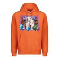 Carrot goat family eggs flowers leopard serape glitter Premium Hoodie - Artiststas