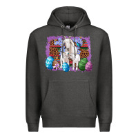 Charcoal Heather goat family eggs flowers leopard serape glitter Premium Hoodie - Artiststas