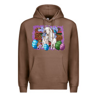 Chestnut goat family eggs flowers leopard serape glitter Premium Hoodie - Artiststas