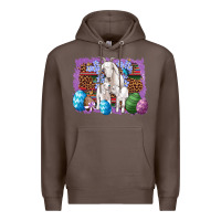Coffee goat family eggs flowers leopard serape glitter Premium Hoodie - Artiststas