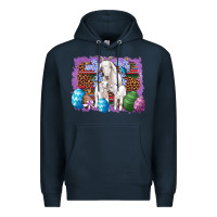 Navy goat family eggs flowers leopard serape glitter Premium Hoodie - Artiststas