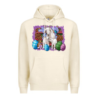 Tofu goat family eggs flowers leopard serape glitter Premium Hoodie - Artiststas