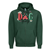 Sports Green crazy dog lady Zipper Hoodie - MaliasSmallBusiness