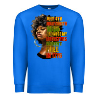 True Royal juneteenth 1885 because my ancestors weren't free in 1776 black woman Premium Sweatshirt - HRA Design Shop