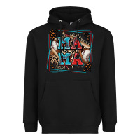 Black baseball mama with leopard Heavyweight Hoodie - Zillion Design Studio