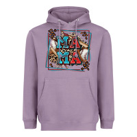 Lavender baseball mama with leopard Heavyweight Hoodie - Zillion Design Studio