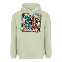 Matcha baseball mama with leopard Heavyweight Hoodie - Zillion Design Studio