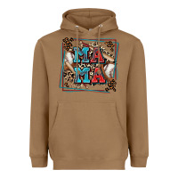 Toasted Coconut baseball mama with leopard Heavyweight Hoodie - Zillion Design Studio