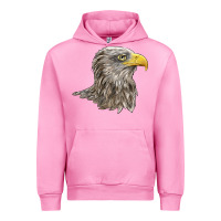 Fuchsia Pink American White Sea Eagle Head Urban Hoodie - LillyAllenDesigns