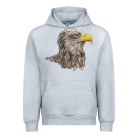 Heather Grey American White Sea Eagle Head Urban Hoodie - LillyAllenDesigns