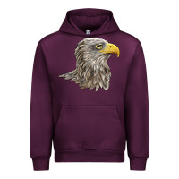 Mauve Wine American White Sea Eagle Head Urban Hoodie - LillyAllenDesigns
