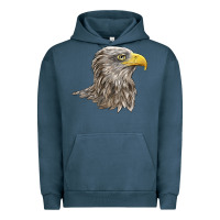 Pigment Midnight Navy American White Sea Eagle Head Urban Hoodie - LillyAllenDesigns