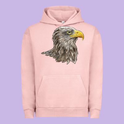 American White Sea Eagle Head Urban Hoodie Designed By Lillyallendesigns