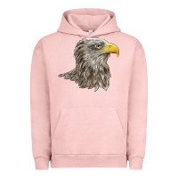 Pigment Salmon American White Sea Eagle Head Urban Hoodie - LillyAllenDesigns