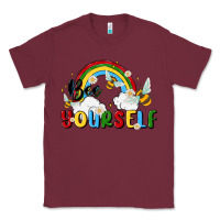 Burgundy bee yourself Classic Tee - MaliasSmallBusiness