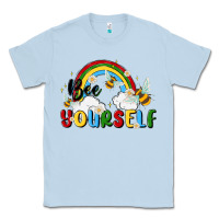 Dusty Blue bee yourself Classic Tee - MaliasSmallBusiness