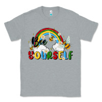 Heather Grey bee yourself Classic Tee - MaliasSmallBusiness