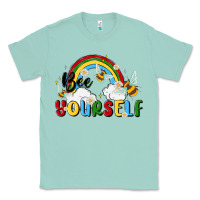 Seafoam bee yourself Classic Tee - MaliasSmallBusiness