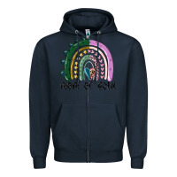 Navy mom of both rainbow Zipper Hoodie - MaliasSmallBusiness