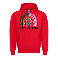 Red mom of both rainbow Zipper Hoodie - MaliasSmallBusiness