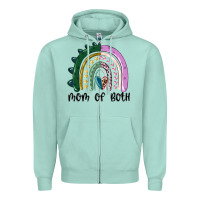 Seafoam mom of both rainbow Zipper Hoodie - MaliasSmallBusiness