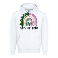 White mom of both rainbow Zipper Hoodie - MaliasSmallBusiness