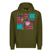 Army Green mini mini mini with hearts Premium Hoodie - AdoDesignShop