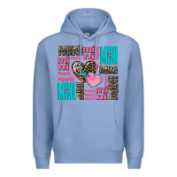 Colony Blue mini mini mini with hearts Premium Hoodie - AdoDesignShop