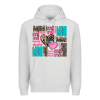 Dove Grey mini mini mini with hearts Premium Hoodie - AdoDesignShop