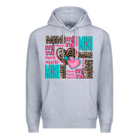 Heather Grey mini mini mini with hearts Premium Hoodie - AdoDesignShop