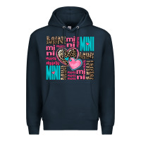Navy mini mini mini with hearts Premium Hoodie - AdoDesignShop
