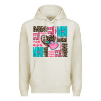 Oatmeal Heather mini mini mini with hearts Premium Hoodie - AdoDesignShop
