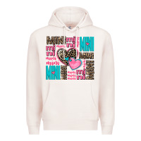Pale Pink mini mini mini with hearts Premium Hoodie - AdoDesignShop