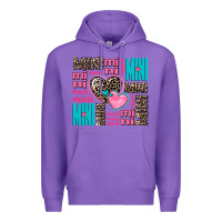 Purple mini mini mini with hearts Premium Hoodie - AdoDesignShop