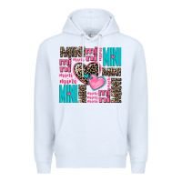 White mini mini mini with hearts Premium Hoodie - AdoDesignShop