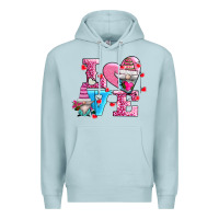 Blue Mist love and gnomes Premium Hoodie - AdoDesignShop