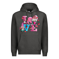 Charcoal Heather love and gnomes Premium Hoodie - AdoDesignShop