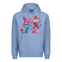 Colony Blue love and gnomes Premium Hoodie - AdoDesignShop