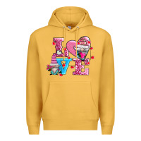 Mustard love and gnomes Premium Hoodie - AdoDesignShop