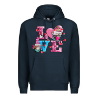 Navy love and gnomes Premium Hoodie - AdoDesignShop