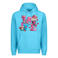 Ocean Blue love and gnomes Premium Hoodie - AdoDesignShop