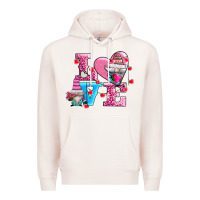 Pale Pink love and gnomes Premium Hoodie - AdoDesignShop