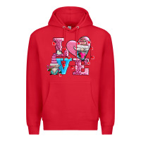 Red love and gnomes Premium Hoodie - AdoDesignShop