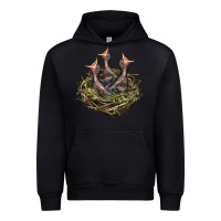 Black Bird Nest With Baby Birds Urban Hoodie - LillyAllenDesigns